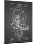 PP73-Black Grid Football Leather Helmet 1927 Patent Poster-Cole Borders-Mounted Giclee Print