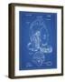 PP73-Blueprint Football Leather Helmet 1927 Patent Poster-Cole Borders-Framed Giclee Print