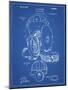 PP73-Blueprint Football Leather Helmet 1927 Patent Poster-Cole Borders-Mounted Giclee Print