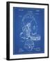 PP73-Blueprint Football Leather Helmet 1927 Patent Poster-Cole Borders-Framed Giclee Print