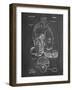 PP73-Chalkboard Football Leather Helmet 1927 Patent Poster-Cole Borders-Framed Giclee Print