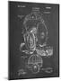 PP73-Chalkboard Football Leather Helmet 1927 Patent Poster-Cole Borders-Mounted Giclee Print