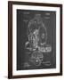 PP73-Chalkboard Football Leather Helmet 1927 Patent Poster-Cole Borders-Framed Giclee Print