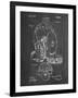 PP73-Chalkboard Football Leather Helmet 1927 Patent Poster-Cole Borders-Framed Giclee Print