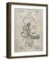 PP73-Sandstone Football Leather Helmet 1927 Patent Poster-Cole Borders-Framed Giclee Print