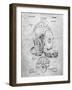 PP73-Slate Football Leather Helmet 1927 Patent Poster-Cole Borders-Framed Giclee Print