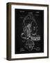 PP73-Vintage Black Football Leather Helmet 1927 Patent Poster-Cole Borders-Framed Giclee Print