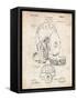 PP73-Vintage Parchment Football Leather Helmet 1927 Patent Poster-Cole Borders-Framed Stretched Canvas