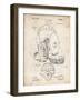 PP73-Vintage Parchment Football Leather Helmet 1927 Patent Poster-Cole Borders-Framed Giclee Print