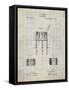 PP732-Antique Grid Parchment Bemis Marching Snare Drum and Stand Patent Poster-Cole Borders-Framed Stretched Canvas
