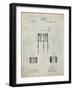 PP732-Antique Grid Parchment Bemis Marching Snare Drum and Stand Patent Poster-Cole Borders-Framed Giclee Print