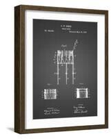 PP732-Black Grid Bemis Marching Snare Drum and Stand Patent Poster-Cole Borders-Framed Giclee Print