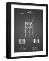 PP732-Black Grid Bemis Marching Snare Drum and Stand Patent Poster-Cole Borders-Framed Giclee Print