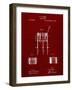 PP732-Burgundy Bemis Marching Snare Drum and Stand Patent Poster-Cole Borders-Framed Giclee Print