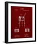PP732-Burgundy Bemis Marching Snare Drum and Stand Patent Poster-Cole Borders-Framed Giclee Print