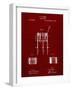 PP732-Burgundy Bemis Marching Snare Drum and Stand Patent Poster-Cole Borders-Framed Giclee Print