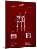 PP732-Burgundy Bemis Marching Snare Drum and Stand Patent Poster-Cole Borders-Mounted Giclee Print