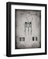 PP732-Faded Grey Bemis Marching Snare Drum and Stand Patent Poster-Cole Borders-Framed Giclee Print