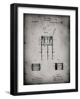 PP732-Faded Grey Bemis Marching Snare Drum and Stand Patent Poster-Cole Borders-Framed Giclee Print