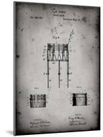 PP732-Faded Grey Bemis Marching Snare Drum and Stand Patent Poster-Cole Borders-Mounted Giclee Print