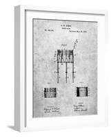 PP732-Slate Bemis Marching Snare Drum and Stand Patent Poster-Cole Borders-Framed Giclee Print