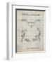 PP734-Antique Grid Parchment Bicycle Handlebar Art-Cole Borders-Framed Giclee Print