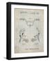 PP734-Antique Grid Parchment Bicycle Handlebar Art-Cole Borders-Framed Giclee Print