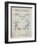 PP734-Antique Grid Parchment Bicycle Handlebar Art-Cole Borders-Framed Premium Giclee Print