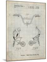 PP734-Antique Grid Parchment Bicycle Handlebar Art-Cole Borders-Mounted Giclee Print