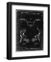 PP734-Black Grunge Bicycle Handlebar Art-Cole Borders-Framed Giclee Print