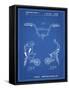 PP734-Blueprint Bicycle Handlebar Art-Cole Borders-Framed Stretched Canvas