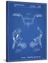 PP734-Blueprint Bicycle Handlebar Art-Cole Borders-Stretched Canvas