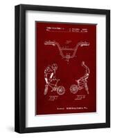 PP734-Burgundy Bicycle Handlebar Art-Cole Borders-Framed Giclee Print