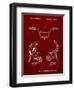 PP734-Burgundy Bicycle Handlebar Art-Cole Borders-Framed Giclee Print