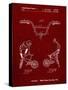 PP734-Burgundy Bicycle Handlebar Art-Cole Borders-Stretched Canvas