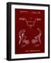 PP734-Burgundy Bicycle Handlebar Art-Cole Borders-Framed Giclee Print