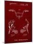 PP734-Burgundy Bicycle Handlebar Art-Cole Borders-Mounted Giclee Print