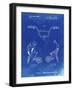 PP734-Faded Blueprint Bicycle Handlebar Art-Cole Borders-Framed Giclee Print