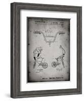 PP734-Faded Grey Bicycle Handlebar Art-Cole Borders-Framed Giclee Print