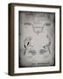 PP734-Faded Grey Bicycle Handlebar Art-Cole Borders-Framed Giclee Print