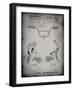 PP734-Faded Grey Bicycle Handlebar Art-Cole Borders-Framed Giclee Print