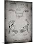 PP734-Faded Grey Bicycle Handlebar Art-Cole Borders-Mounted Giclee Print