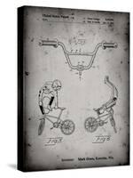 PP734-Faded Grey Bicycle Handlebar Art-Cole Borders-Stretched Canvas