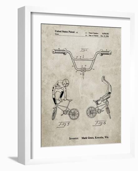 PP734-Sandstone Bicycle Handlebar Art-Cole Borders-Framed Giclee Print