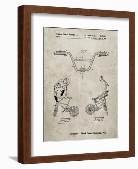 PP734-Sandstone Bicycle Handlebar Art-Cole Borders-Framed Giclee Print