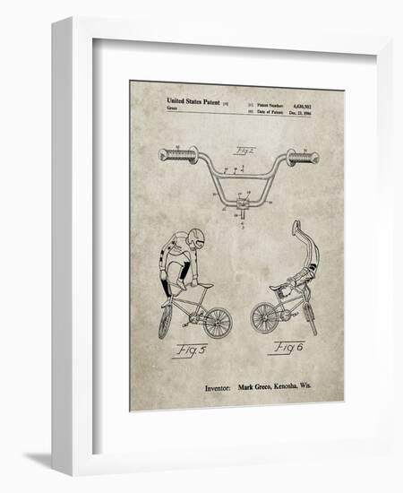 PP734-Sandstone Bicycle Handlebar Art-Cole Borders-Framed Giclee Print