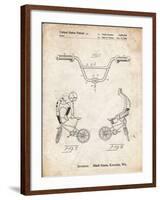 PP734-Vintage Parchment Bicycle Handlebar Art-Cole Borders-Framed Giclee Print