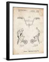 PP734-Vintage Parchment Bicycle Handlebar Art-Cole Borders-Framed Giclee Print