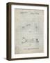 PP735-Antique Grid Parchment Bicycle Shock Art-Cole Borders-Framed Giclee Print