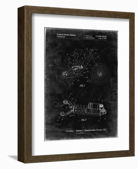 PP735-Black Grunge Bicycle Shock Art-Cole Borders-Framed Giclee Print